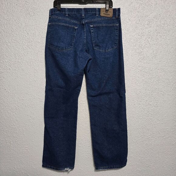 Wrangler Mens Regular Fit Denim Straight Leg Jeans Size 34x29 Grunge Essential - Picture 2 of 5